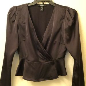 Peplum long sleeves top